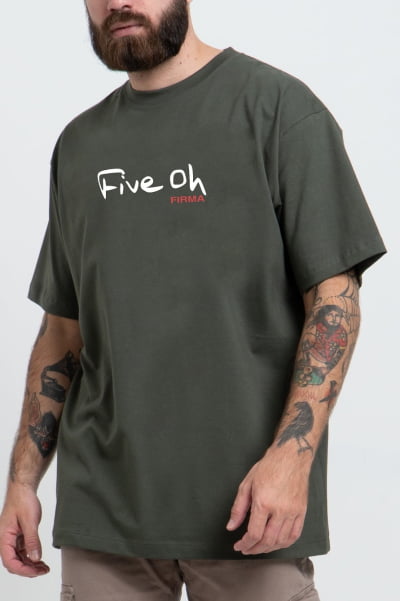 Camiseta Masculina Streetwear Verde Escura FV2024050