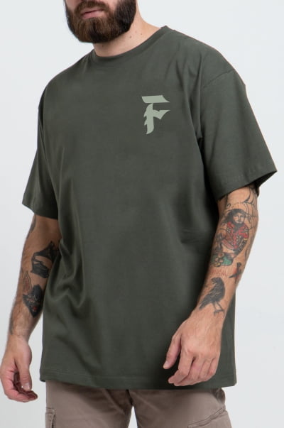 Camiseta Masculina Streetwear Verde Escura FV2024051