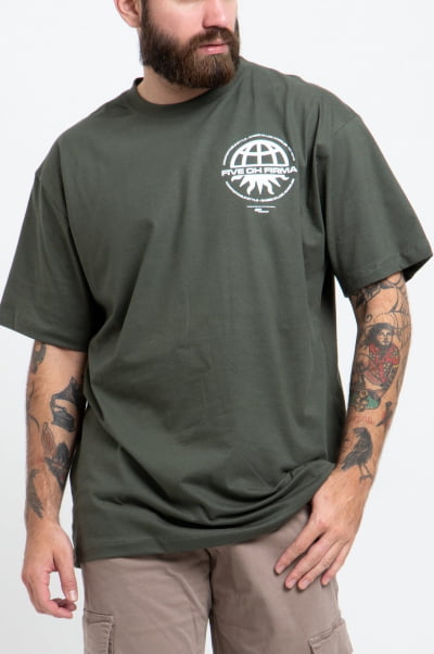 Camiseta Masculina Streetwear Verde Escuro FV2024024