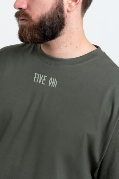 Camiseta Streetwear Masculina Verde Escuro FV2024045