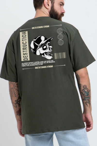 Camiseta Streetwear Masculina Verde FV2024048